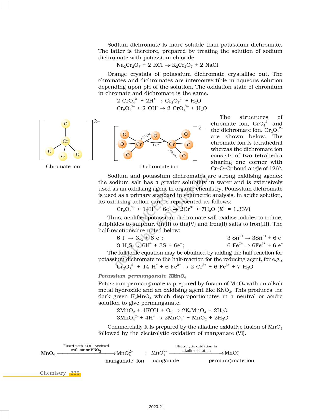 The D And F Block Elements - NCERT Book Of Class 12 Chemistry Part I